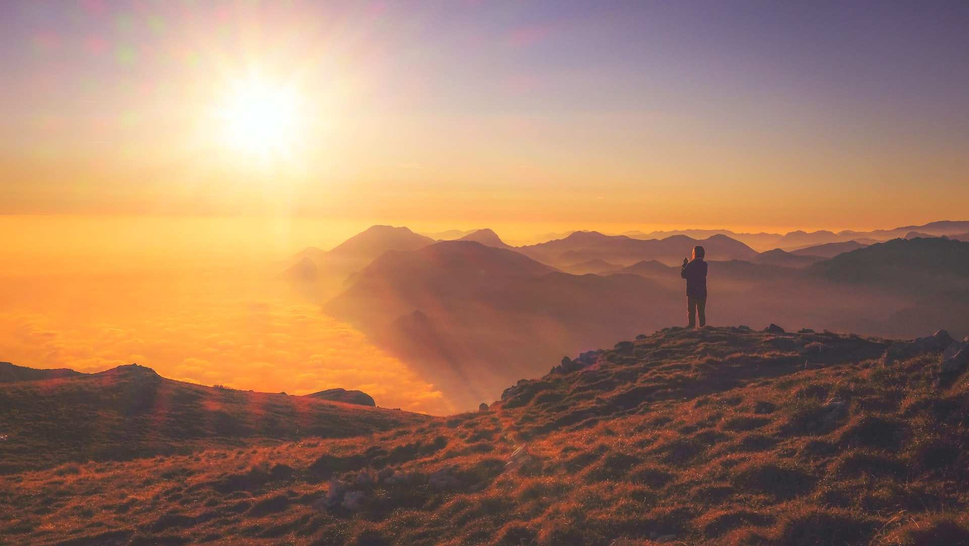 Sunrise from mountain